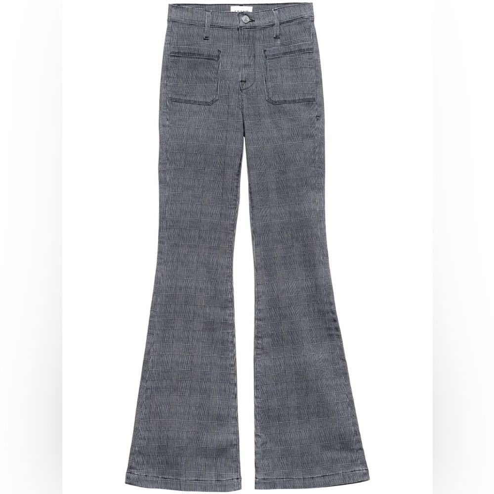 Frame Le Bardot Flare Pants in Noir Multi